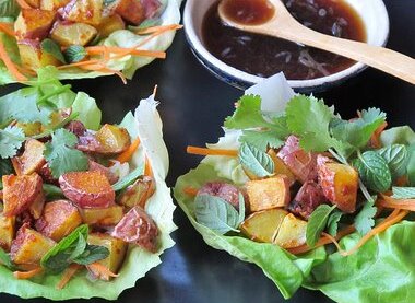 Thai Lettuce Cups with Red Curry Potatoes