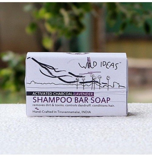 Shampoo Bar Soap: Activated Charcoal & Lavender - 100gms